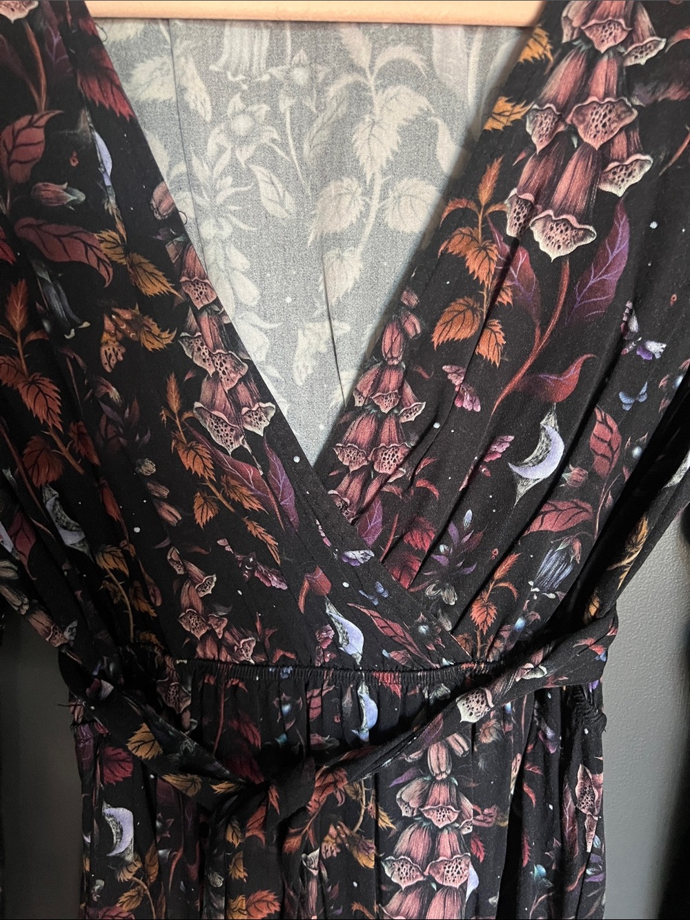 Disturbia - Foxglove Long Sleeve Faux Wrap Mini Dress - Picture 3 of 4